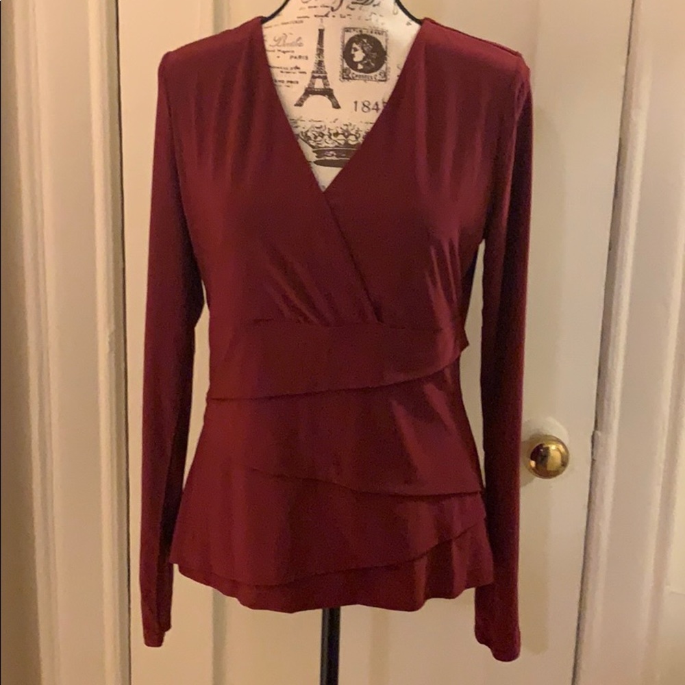 Dark red blouse